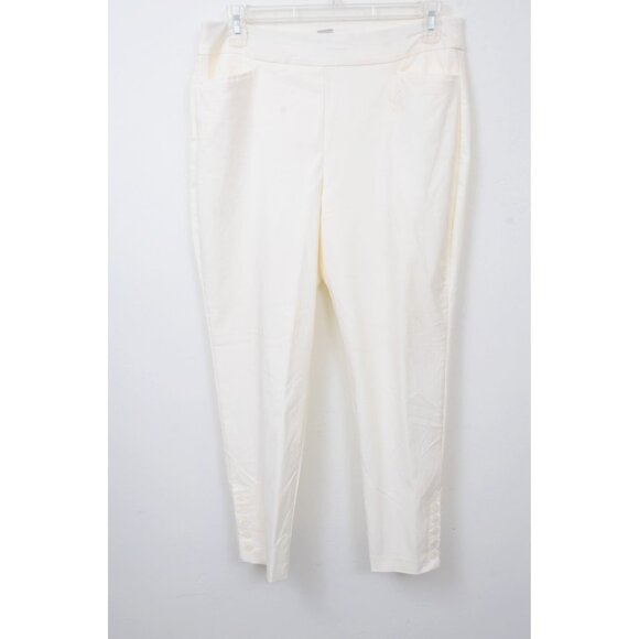 Chico's Brigitte Button-Hem Slim Ankle Pull On Pants Size 12 (2R) Travel - Picture 3 of 9